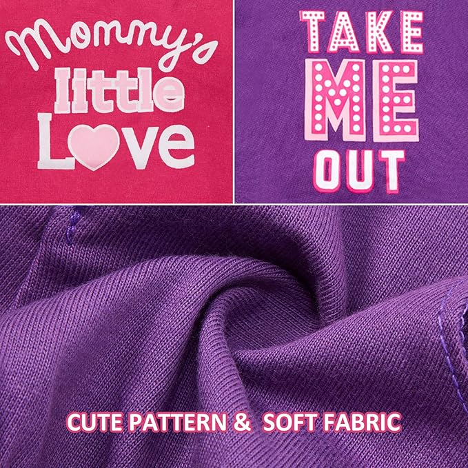 2 Pieces Dog Dresses for Dogs Cute Girl Female pet Dress Mommy Puppy Shirt Skirt Dresses Pet Summer Clothes Apparel for Cats(Love and Me,X-Small)