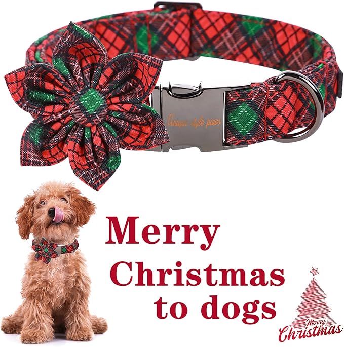 Unique style paws Spring Pink Dog Collar with Bow Pet Gift Adjustable Soft and Comfy Bowtie Collars for Small Medium Large Dogs