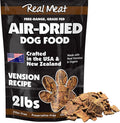 TRMC Real Meat Air Dried Dog Food w/Real Venison - 2lb Bag of USA-Crafted Grain-Free Real, Sourced from Hormone-Free, Free-Range, Grass-Fed Venison - All Natural, High Protein