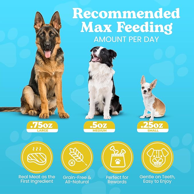 Wild Meadow Farms - Classic Turkey Minis, Soft Jerky Training Treats for Dogs, Grain Free, All Natural & Perfectly Sized for Training & Rewards, 3.5oz