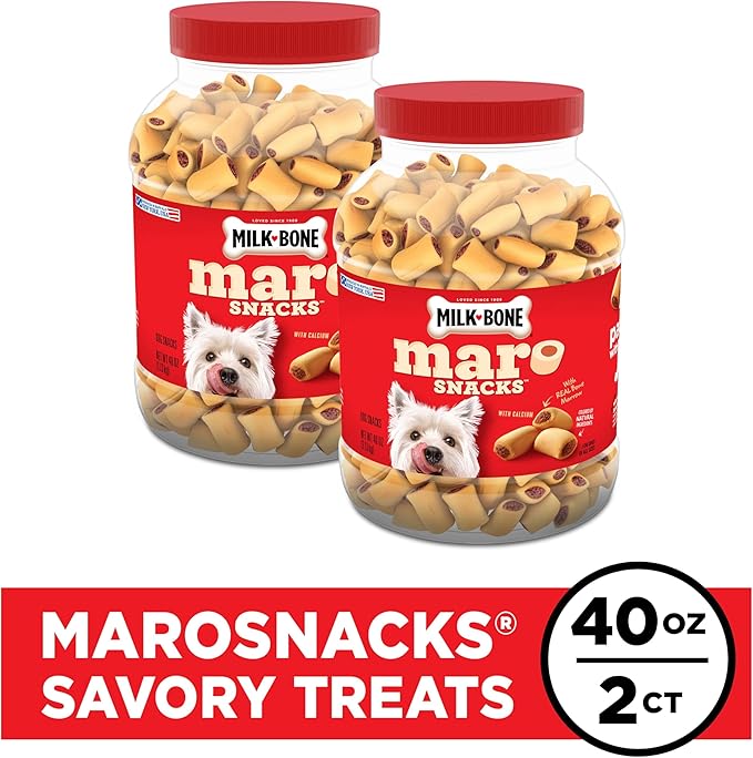 Milk-Bone MaroSnacks Dog Treats for Dogs of All Sizes, 40 Ounces (Pack of 2)