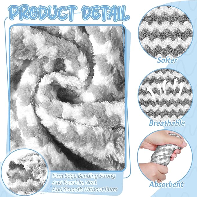 Hahafelt 5 Pcs Waterproof Guinea Pig Fleece Bedding Blankets Absorbent Guinea Pig Cage Liner Washable Small Animal Pee Pad Reusable Pet Blanket Wash Cloth Bedding Mat Pad(Gray,12 x 12 Inch)