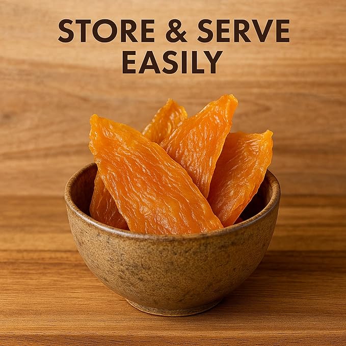 Chicken Jerky Dog Treat -Turmeric Infused Natural Chicken Strips, Single Ingredient Healthy Dog Treats, USA Made Gently Dried High Protein Snacks With No Artificial Additives (10 Oz - 283g)