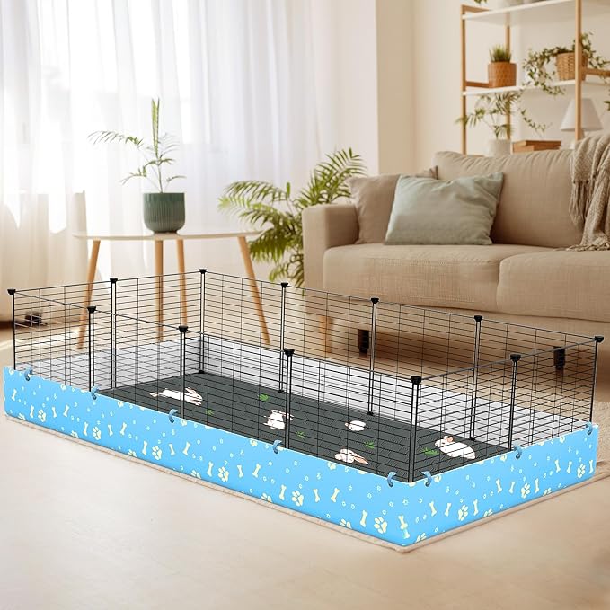 Guinea Pig Cage Liner, Reusable Guinea Pig Bedding Washable Absorbent Pee Pads for Dogs Kitten Rabbit Chinchilla Hamster, Leakproof & Anti Slip (2, C&C 2*3, 24"x36")