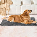 LIORCE Dog Crate Pad - Extra Large Dog Beds with Removable Washable Cover and Waterproof Lining - XXL Memory Foam Pet Bed for Crate - Reversible Kennel Mat (Cool & Warm), 48-inch, Grey