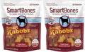 SmartBones Smart Kabobz, Rawhide-Free Chews for Dogs, Made with Real Chicken, Pork and Duck, 20 Count (Pack of 2)