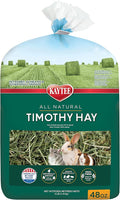 Kaytee Timothy Hay, High Fiber, Grown Specifically for Small Animals, Rabbits, Guinea Pigs, Chinchillas, 48 Ounces