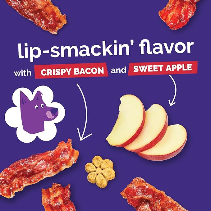Fruitables Crunchy Dog Treats, (4) 12oz bag Variety Pack (Apple/Bacon, Pumpkin/Blueberry, Pumpkin/Banana, and Pumpkin/Apple)