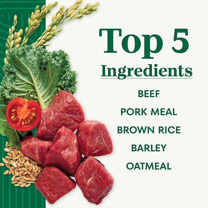 Nutro Natural Choice Dry Dog Food, Adult Dog Food Dry Beef and Brown Rice Recipe, 12 lbs.