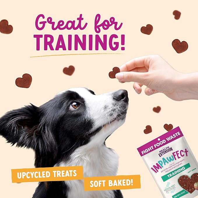 Health Extension Impawfect Dog Training Treats, 4oz (113g), Cran-Apple – Made with Rescued Ingredients, Sustainable & Perfect for Training