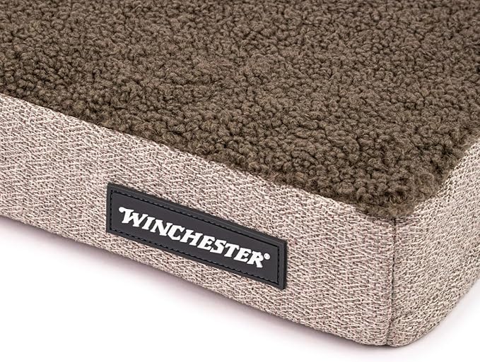 Winchester Pet Orthopedic Dog Bed with Removable Washabe Cover and Non-Slip Bottom, Medium