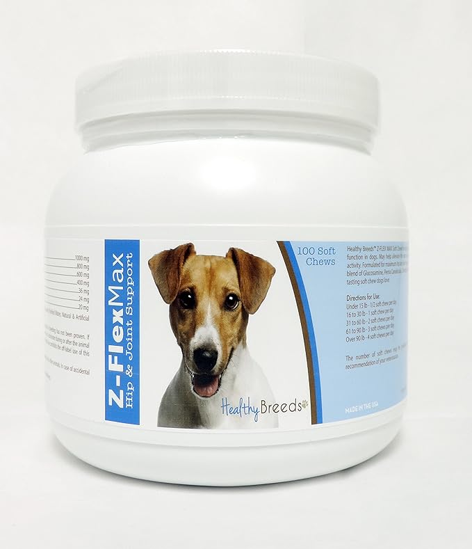 Healthy Breeds Jack Russell Terrier Z-Flex Max Hip & Joint Soft Chews 100 Count