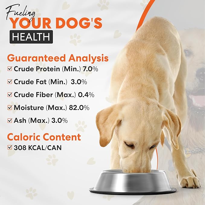 Scoochie Pet Products Chef Scoochie's Chicken Dog Food in Rich Gravy Natural Wet Food - Easy Open Pop-Top Cans for Grown Dogs - Complete Meal or Food Topper 12 Cans (14 oz e.)