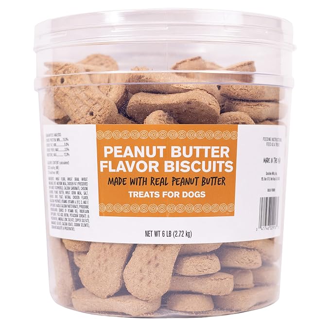 Pet Life Peanut Butter Dog Biscuits, 6 lb. Tub