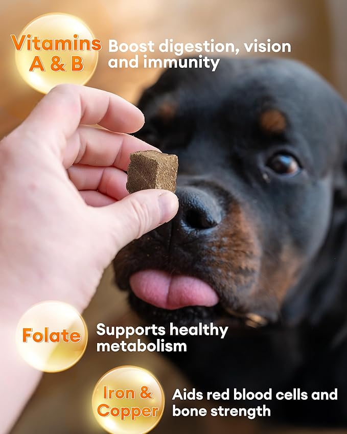 Freeze-Dried Chicken Liver Treats for Dogs & Cats, (1.1lb) Value Tub, Single Ingredient, High-Protein, Grain-Free Natural Snack, Perfect for Training, Rewarding, or Meal Topper