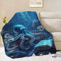 Octopus Throw Blanket Ocean Octopus Stuff Gifts for Kids Girls Boys Adults Women Man Soft Cozy Warm Plush Fluffy Fuzzy Fleece Blanket Decor 50''X60''