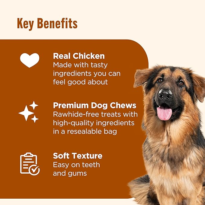 Rachael Ray Nutrish Soup Bones Dog Treats, Real Chicken & Veggies Flavor, 3 Bones, 6.3 Ounces