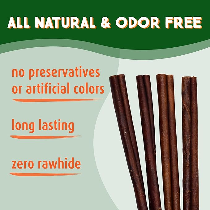 Ultra Chewy Collagen Sticks 5-7 inches (25 Pack) – Long Lasting Odor-Free, All-Natural Dog Chews – Rawhide & Bully Stick Alternative