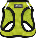 Best Pet Supplies Voyager Step-in Air Harness - All Weather Mesh, Reflective, No Pull Harness for Dogs, Cats - Secure with Hook & Loop Fastener, Buckle, Double D-Rings - Lime Green/Black Trim, S