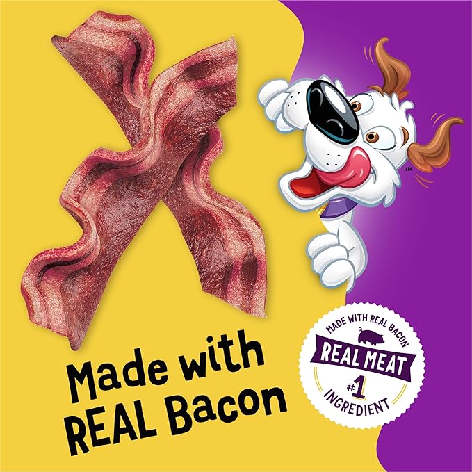 Purina Beggin' Strips Dog Treats, Original With Bacon Flavor - (Pack of 4) 25 oz. Pouches