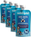 Solid Gold Chicken Bone Broth for Dogs - Grain Free Dog Food Topper Rich in Collagen and Superfoods - Nutrient Dense Dog Gravy Topper for Dry Food - Promotes Gut Health and Hydration - Single