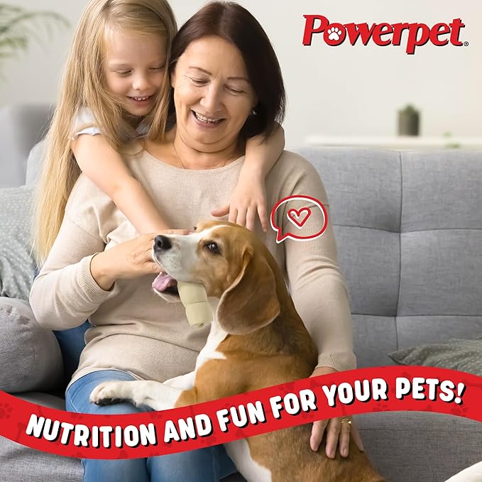 Powerpet Treats Beef Cheek Rolls for Dogs - Promotes Dental Hygiene - 100% Natural & Highly Digestible - High Protein, Low Fat Breeds - No Rawhide - Healthy Chew Treats - 5 Rolls