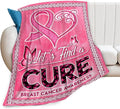 Breast Cancer Awareness Blanket Survivor Gifts Throw Blankets Cozy Fleece Flannel Blanket Soft Warm Plush Lightweight Bedding Accessories Gift for Women for Couch Sofa Bed 60"X80"