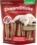 DreamBone DreamSticks, Rawhide Free Dog Chew Sticks Made with Real Chicken and Vegetables, 9 Sticks