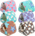 AceOrbit 6 Pcs Rat Hides Guinea Pig Bed Tunnel 7.9 Inch Washable Bird Bed Animal Cage Accessories Rat Bedding for Chinchilla Rabbit Hedgehogs Ferrets Hamster(Bright Color,Cute Patterns)