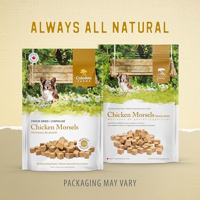 Caledon Farms Chicken Morsels Dog Treats: 125G/4.4OZ