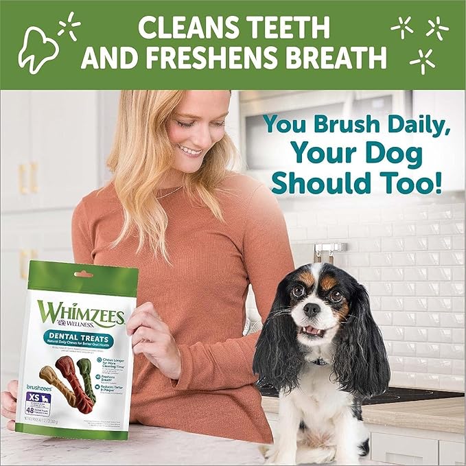Whimzees Dental Dog Treats - Natural Grain-Free Chews for Healthy Teeth & Gums - Variety Pack - Small Breeds - Vegetarian Dental Care Snacks (2-Pack)