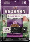 Redbarn Powerfood Air Dried Dog Food for Skin & Coat Health - 93% Lamb, Fish, & Lamb Organs with Omega-3s & 6s - Non-GMO Dry Full Feed or Topper Made in USA - 2lb