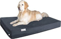 Dogbed4less Jumbo Extra Large Gel Infused Memory Foam Dog Bed with 1680 Nylon Heavy Duty Cover and Waterproof Liner, 55X37X8 Inches, Grey