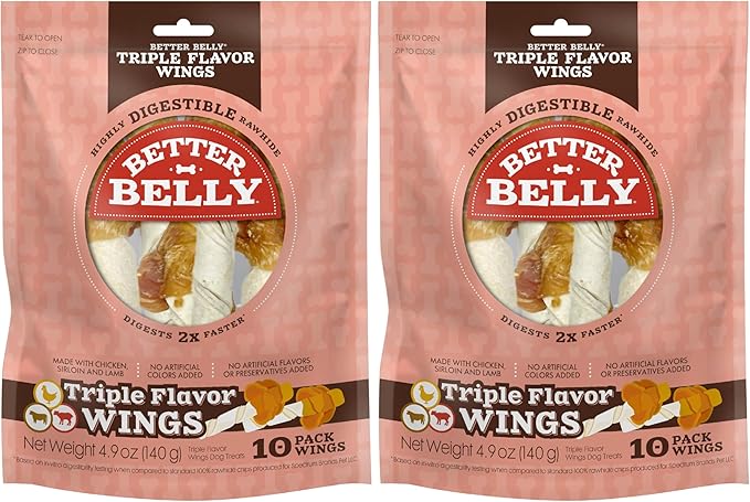 Better Belly Triple Flavor Wings 6-24 10 ct (4.9 oz / 140 g) (Pack of 2)