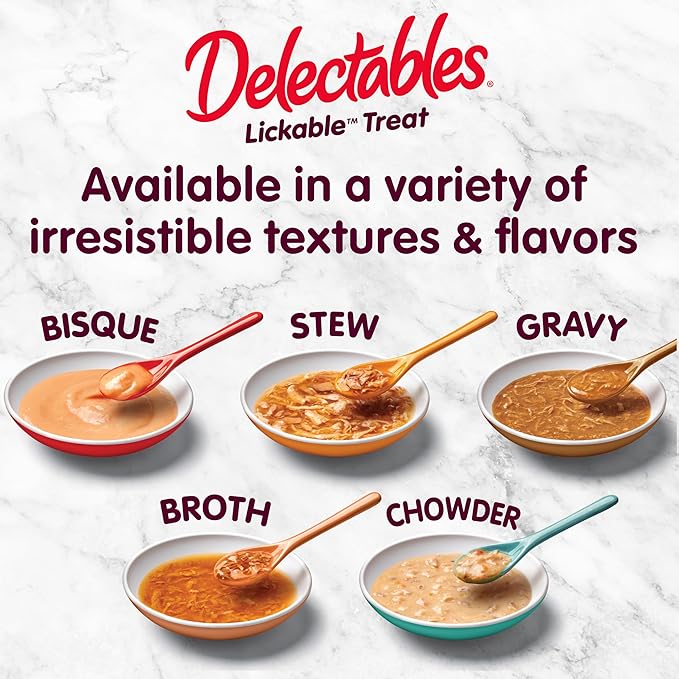 Hartz Delectables Stew Lickable Wet Cat Treats for Adult & Senior Cats, Tuna & Shrimp, 12 Count, 1.4 Ounce (Pack of 12)