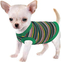 Elevate Your Pet's Comfort and Fashion: Premium 100% Cotton Rib Dog Shirt Vest for Small Breeds Like Chihuahuas, Yorkies, and Puppies .Year-Round Style with Tank-Style Puppy Attire Green XX-Large