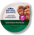 Natural Balance Limited Ingredient Small Breed Adult Wet Dog Food, Lamb & Brown Rice Recipe for Sensitive Stomachs - 3.5oz Cups (Case of 12)