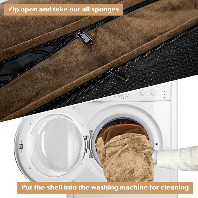 Comfort Expression Orthopedic Dog Bed for Medium Dogs 28x19 Inch, Waterproof Supportive Egg Crate Foam Medium Pet Bed with Removable Bolsters, Dog Couch with Washable Cover & Non-Slip Bottom, Brown