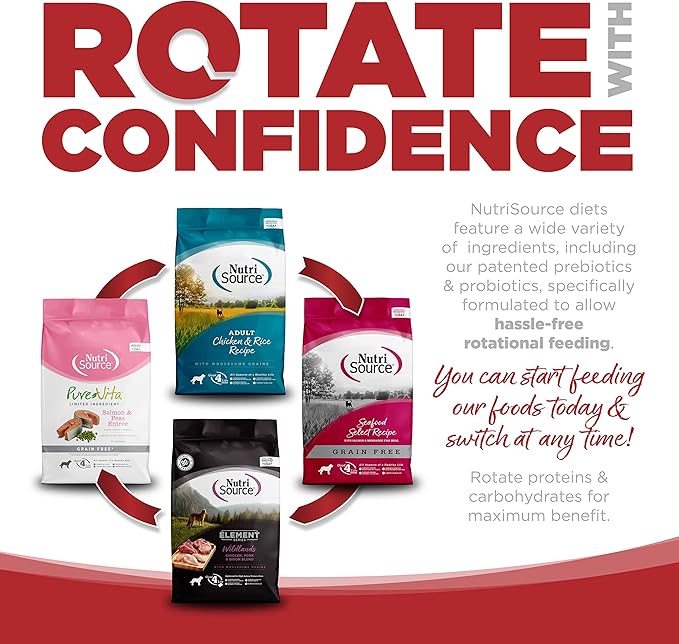 NutriSource Pure Vita Limited Ingredient Grain Free Dry Dog Food, Beef and Red Lentils, 12LB