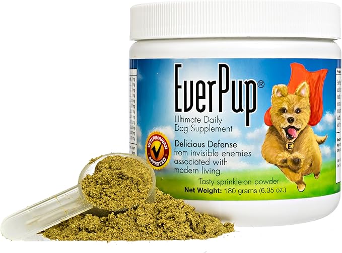 EverPup Multivitamin Dog Supplement - Glucosomine & Apoptogens for Hip & Joint Health + Probiotics & Prebiotics with Enzymes for Digestion