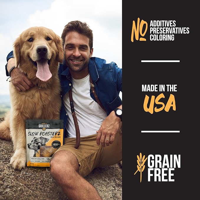 Grillerz Pork Knee Bone, 1 Count, Rawhide Free, All Natural Treat for All Breeds, High Protein, Long Lasting, Easy to Digest, For Adult Life Stage, Dog Chew for Healthy Teeth
