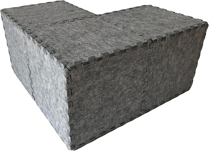 Guinea Pig Felt Hideout Creative Assembly & Detachable House Bed Small Animal Tunnel Hidey Habitats Decor for Guinea Pig Rat Chinchilla Hedgehog Hamster (Grey)