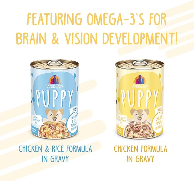 Weruva Puppy Food, Paw Lickin' Puppy Variety Pack, 14oz Can, Pack of 9