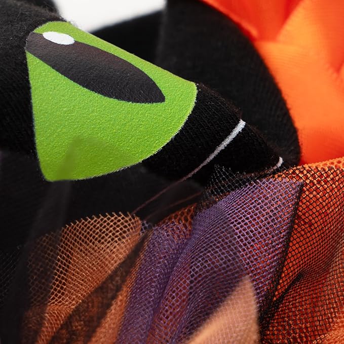 Fitwarm Halloween Cat Face Dog Dress, Funny Halloween Costumes for Small Dogs Girl, Pet Apparel, Black, Orange, Purple, Green, Small