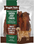 Waggin' Train Smoked Chicken Jerky Tenders for Dogs with Turmeric and Human Grade Bone Broth, Grain and Corn Free, High Protein, Premium Limited Ingredient 100% Real Chicken Dog Treats, 24 oz. Pouch