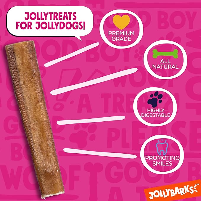 6 Inch Bully Sticks for Large Dogs (4 Pack) All Natural, Single Ingredient Bully Sticks for Medium Dogs, Aggressive Chewers