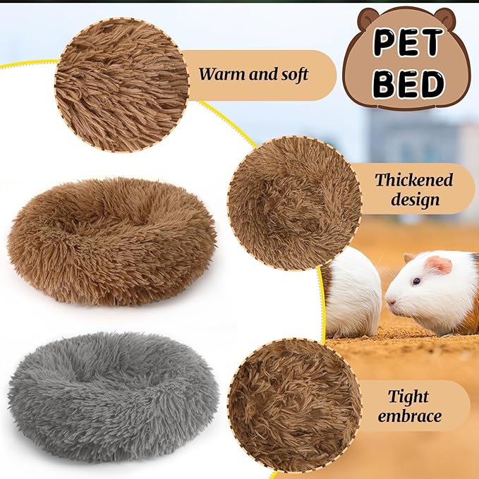 PETKNOWS 2 Pieces Guinea Pig Beds, Hamster Beds, Thickened and Warm Winter Guinea Pig Beds for Dwarf Rabbits, Chinchillas, Hamsters, Hedgehogs, Ferrets, Maned Lizards and Rats