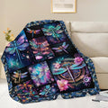 Dragonfly Blanket Dragonfly Throw Blanket Gifts for Women Men Boys Girls Kids Adults Super Soft Cozy Plush Fluffy Fuzzy Fleece Blanket Home Decor 50''X60''
