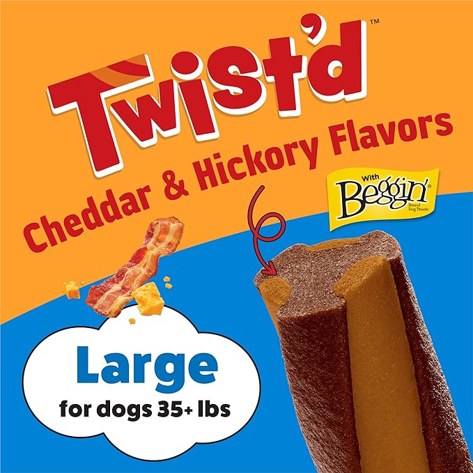 Purina Busy with Beggin’ Twist’d Cheddar and Hickory Smoke Flavors Adult Dog Treat - 10 ct. Pouch