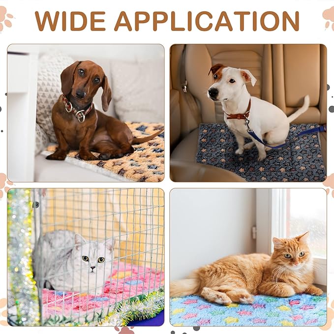 Tuanse 4 Pack Guinea Pig Bed Mat Bedding Rabbit Winter Bed Pad for Indoor Warm Small Animal Mattres Fleece Sleeping Pad for Hedgehogs Bunny Ferrets Hamster(Little Star,13 x 19 Inch)